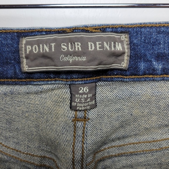 Point Sur Denim J.Crew Distressed High Rise Straight Crop Jeans Size 26 - Picture 6 of 12